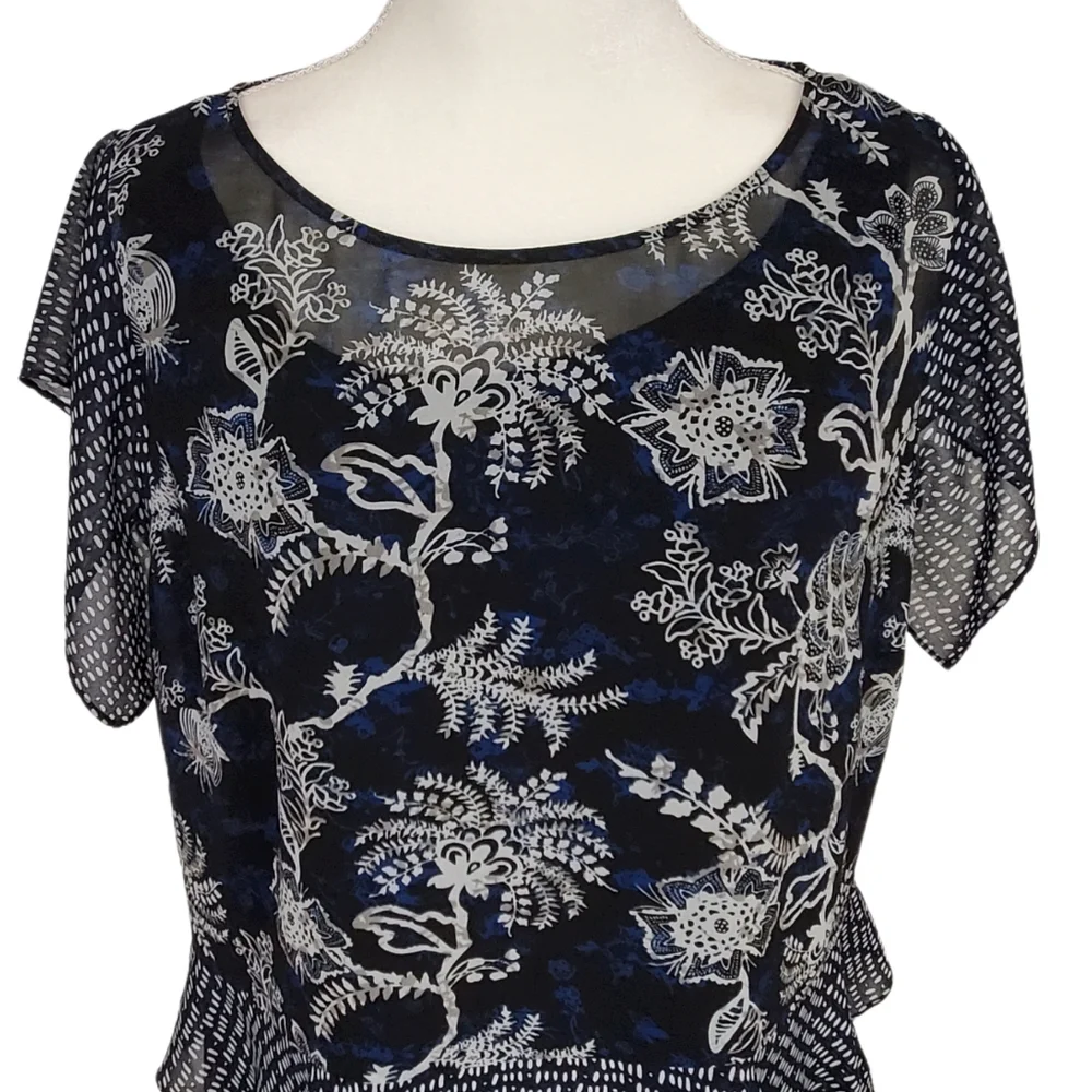 Cabi Sheer Hybrid Blouse - Picture 3 of 13